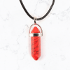 Crystal Pendant Necklace - Red Jasper