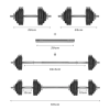 Adjustable 30KG Dumbbell and Barbell Weight Set – Versatile Home Gym Equipment