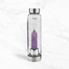 Amethyst Crystal Glass Water Bottle