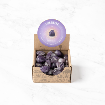 Tumbled & Polished Gemstones – 50-Piece - Amethyst