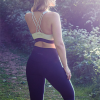 High Waist Full Length Yoga Leggings - Black -XL
