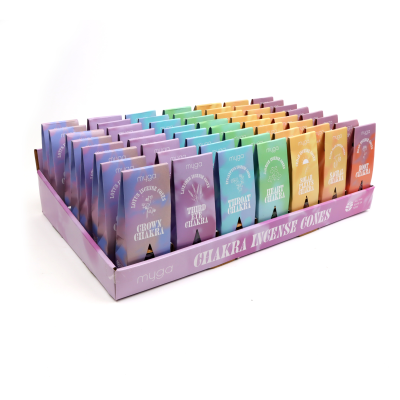 Chakra & Luck Incense Cones & Cone Holder Full Display