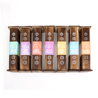 Wooden Tower With 10 Incense Sticks, Pack Of Seven Towers 