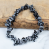 Bracelet - Snowflake Obsidian Chip
