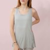 Womens Grey Yoga Tie Tank Top L