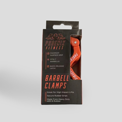Olympic 1 Inch Barbell Clamps - Orange